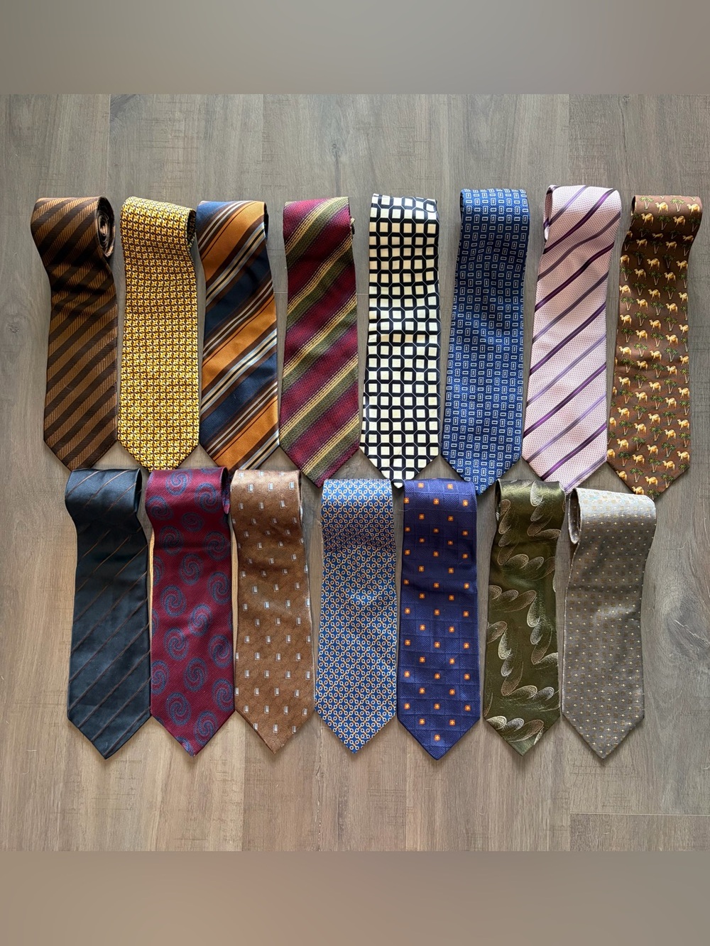 Lot 15 Men's 100% Silk Ties Giorgio Armani Hugo Boss Altea Milano Les Copains